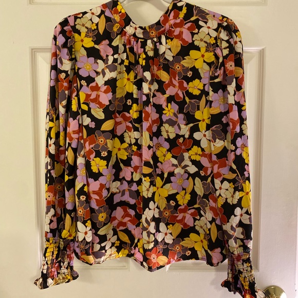 Who What Wear Silky Floral Blouse - Picture 1 of 4